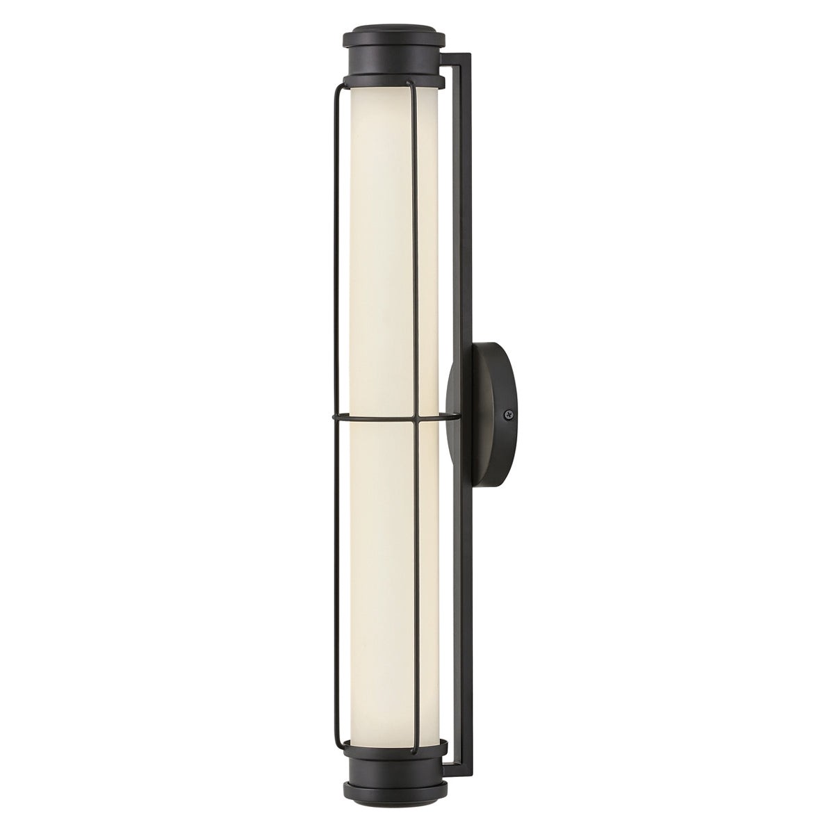 Saylor Medium IP44 Dimmable LED Bathroom Wall Light in Matte Black