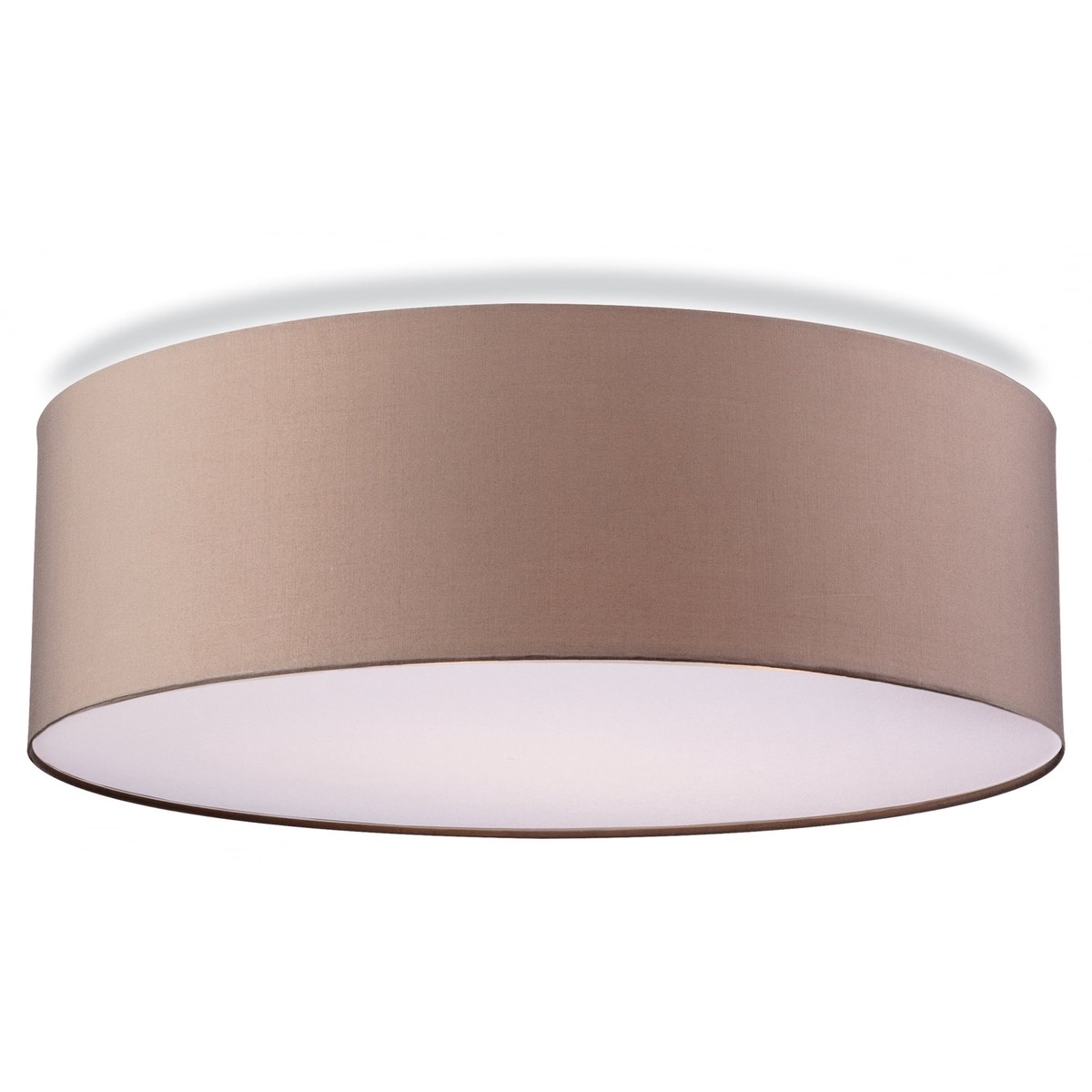 Phoenix Flush Ceiling Fitting in Taupe with Frosted Diffuser