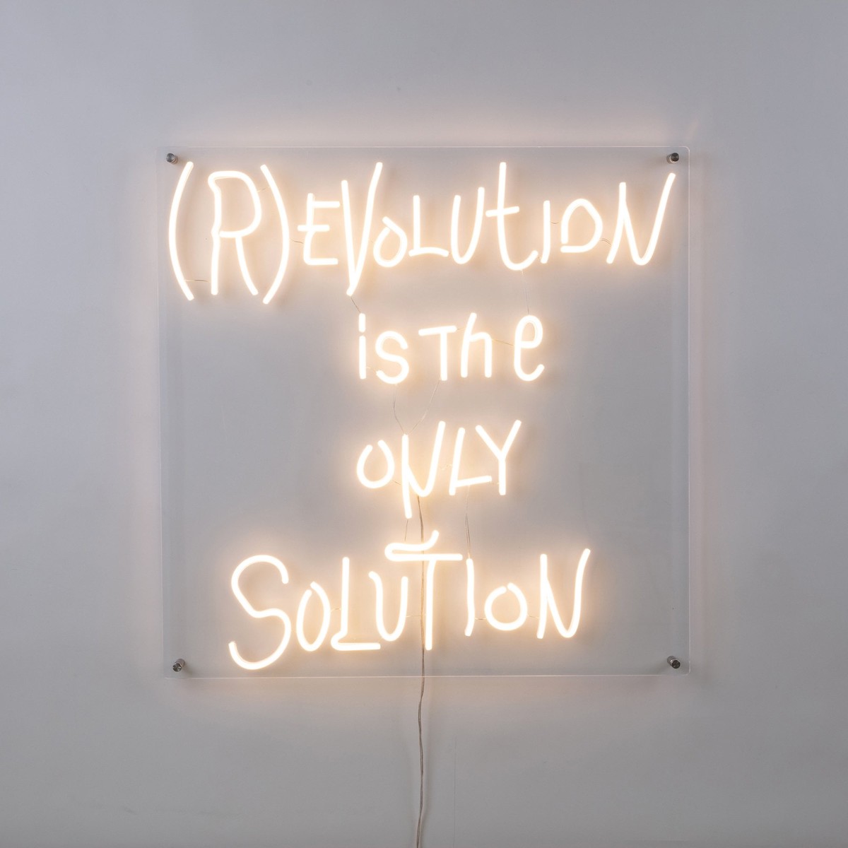 Revolution is the Only Solution LED Wall Light