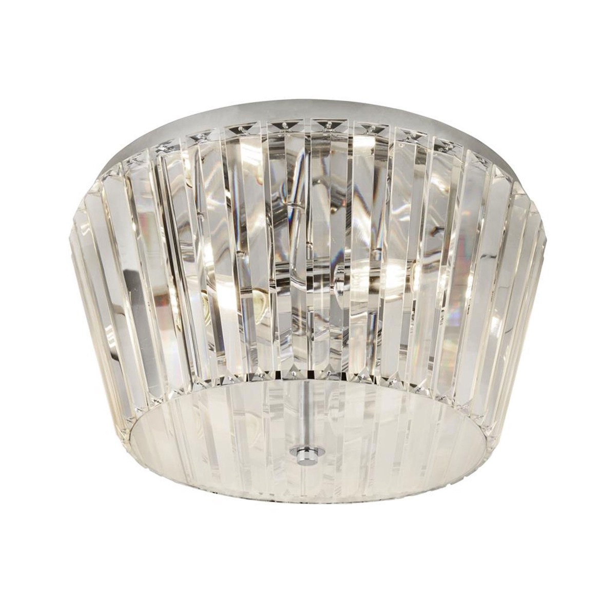 Tiara Semi Flush Ceiling Light In Chrome & Crystal