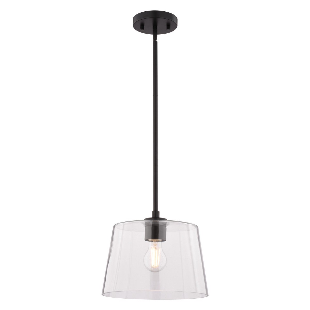 Evanston One Light Pendant Matte Black