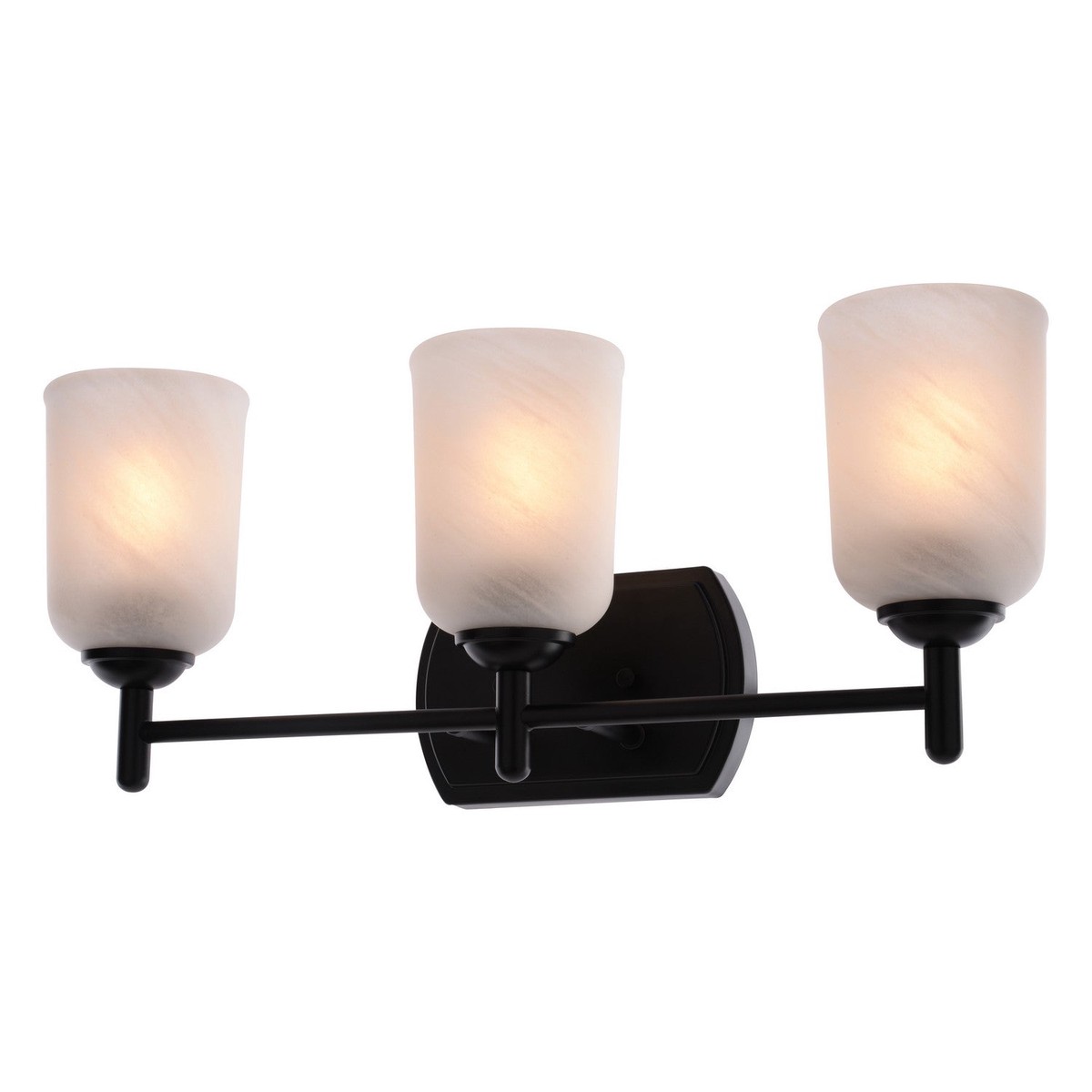 Laurelhurst Three Light Vanity Matte Black