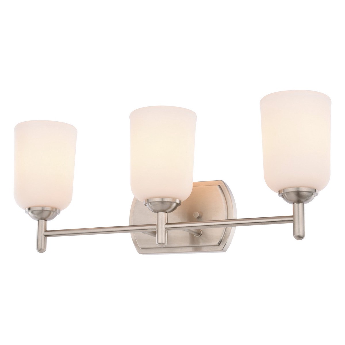 Laurelhurst Three Light Vanity Satin Nickel