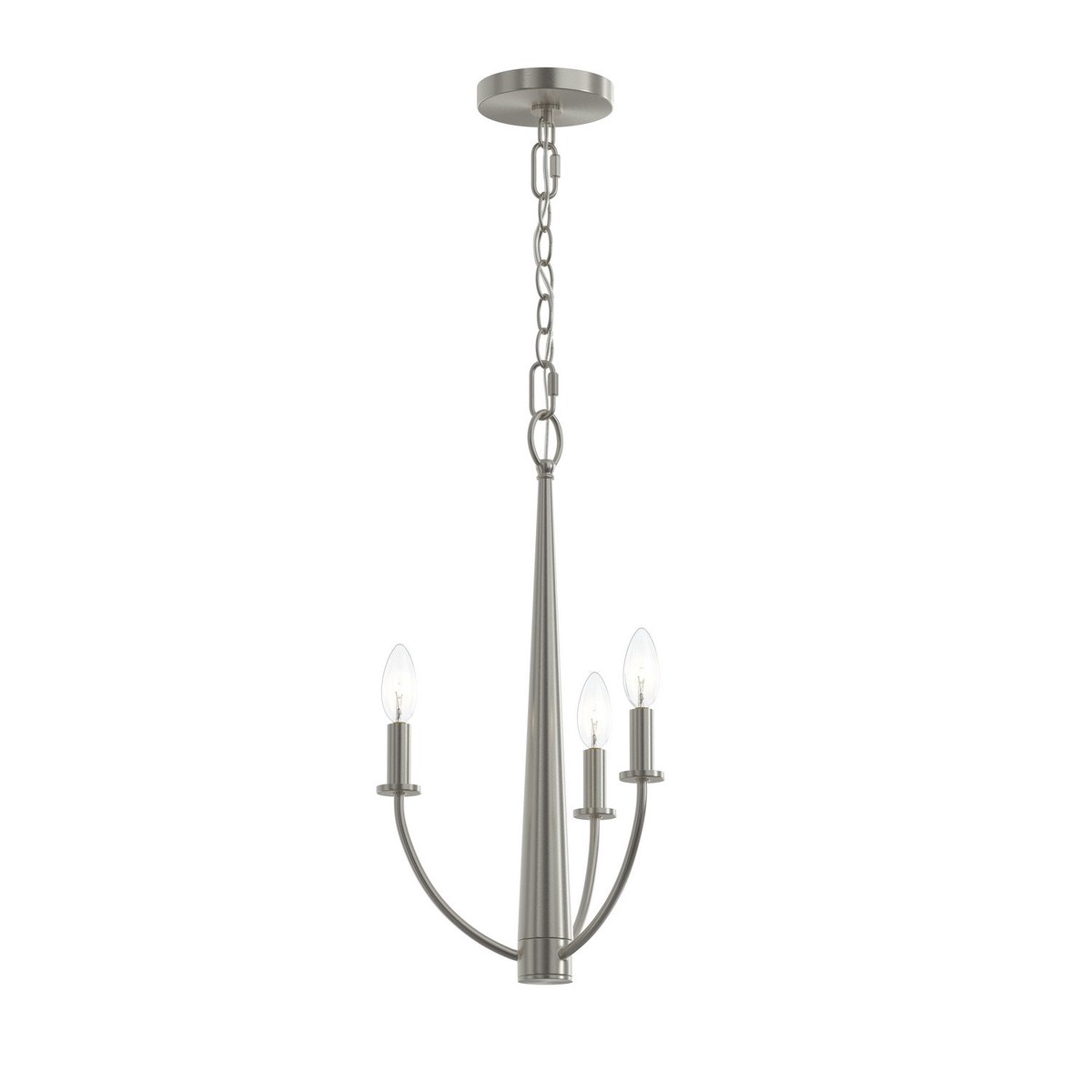New Arrival Jheni Three Light Chandelier Brushed Nickel