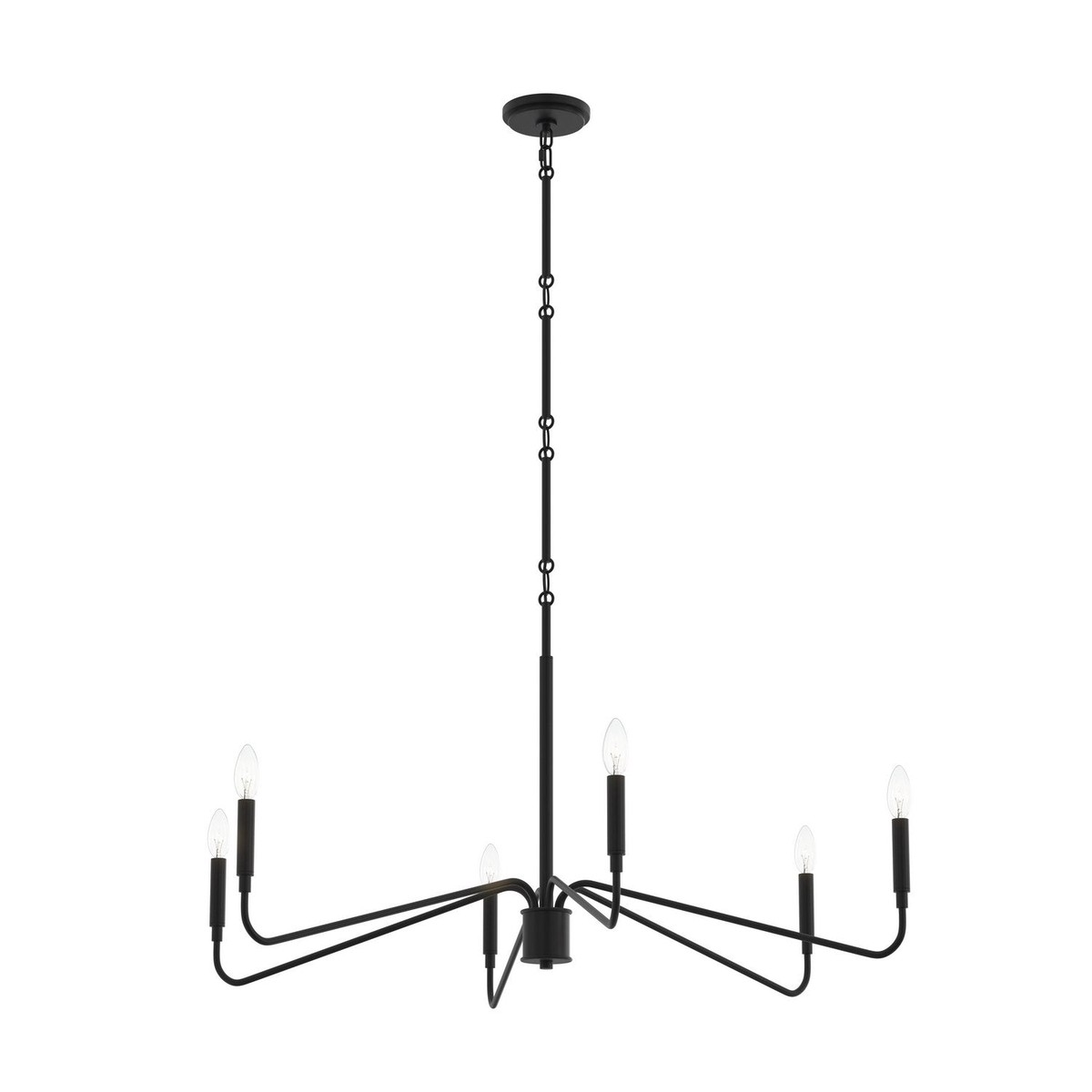 New Arrival Pilar Six Light Chandelier Matte Black