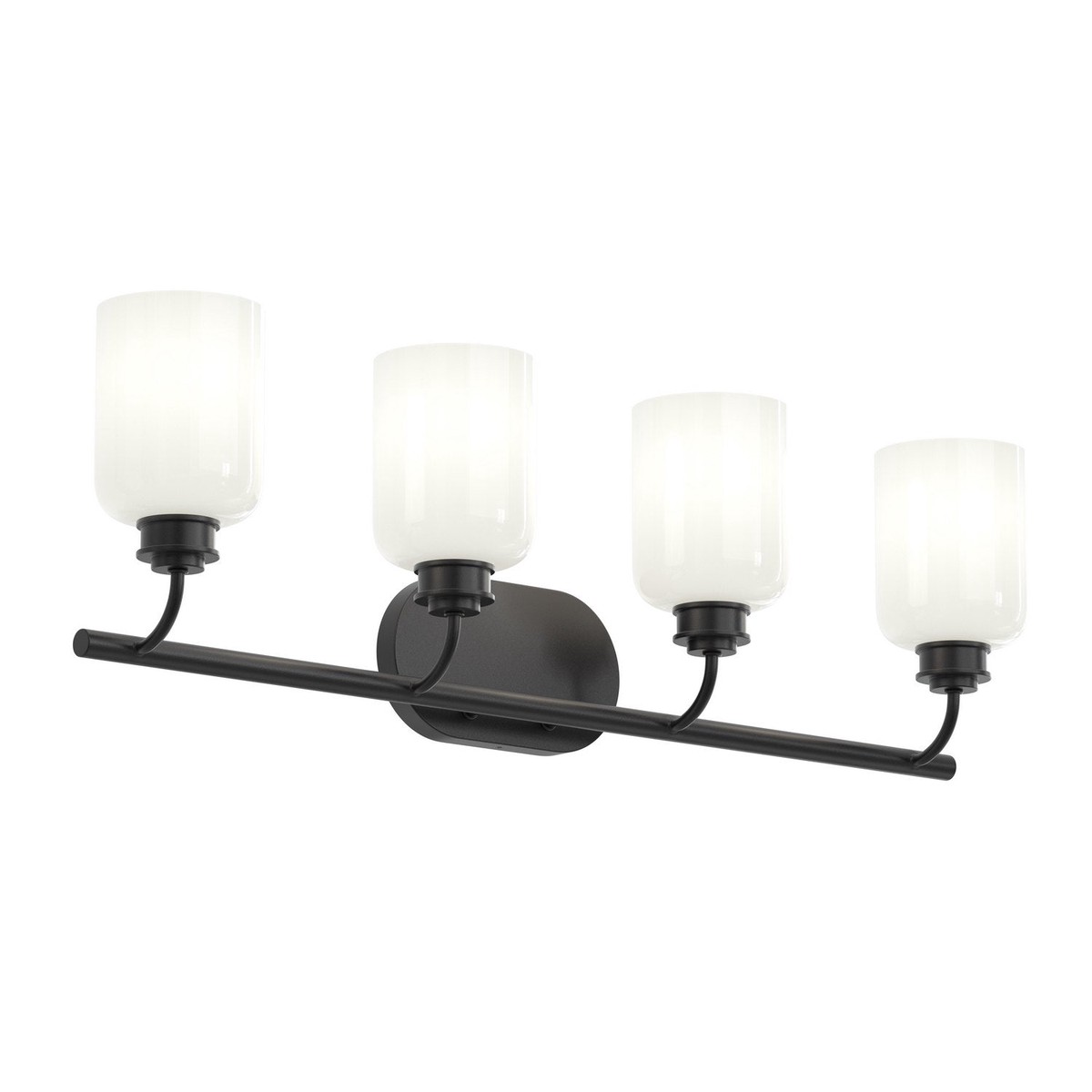 New Arrival Reines Four Light Bath Vanity Matte Black