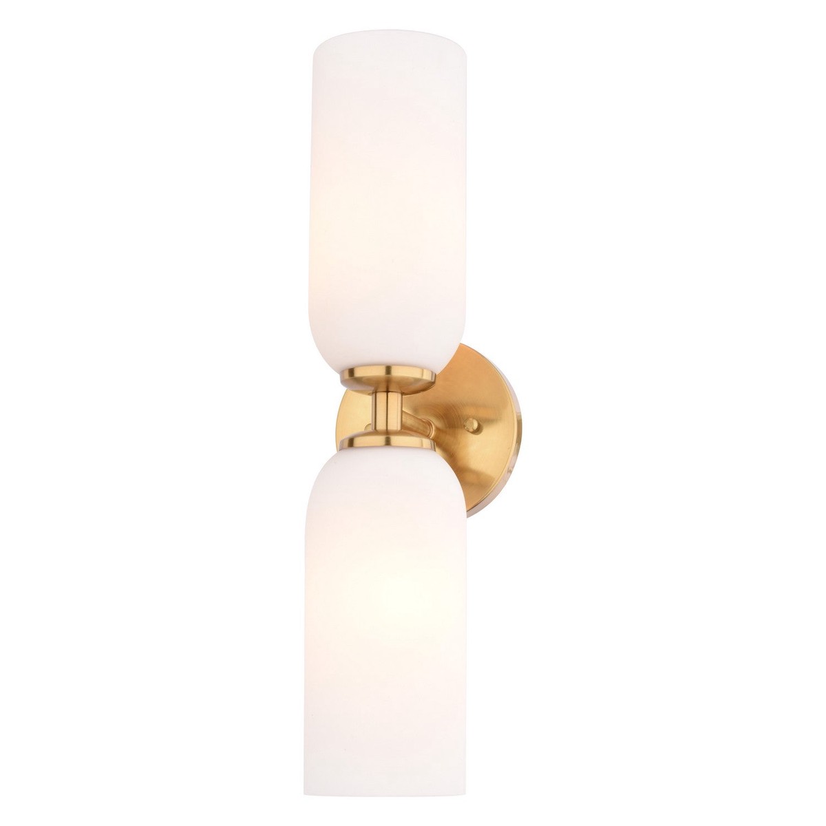 Shelby Two Light Wall Sconce Natural Brass