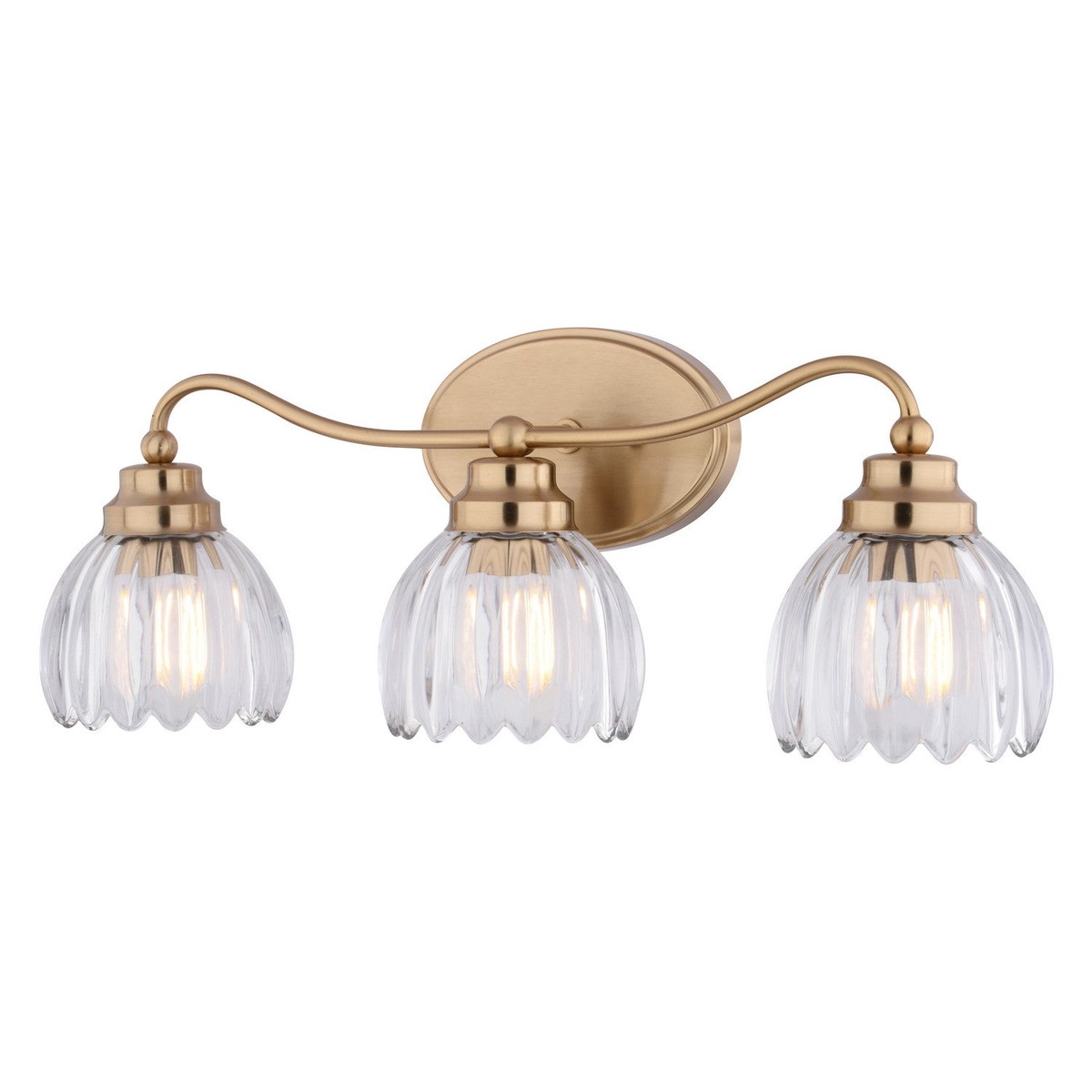 Shirley Three Light Vanity Champagne Gold