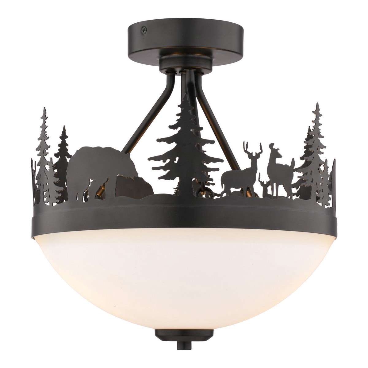 Acadia Two Light Semi-Flush Mount Bronze
