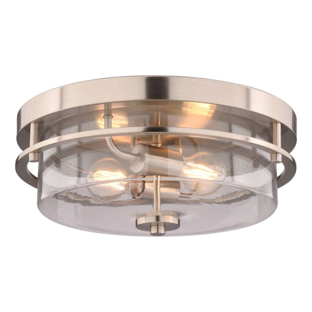 Grace Two Light Flush Mount Satin Nickel