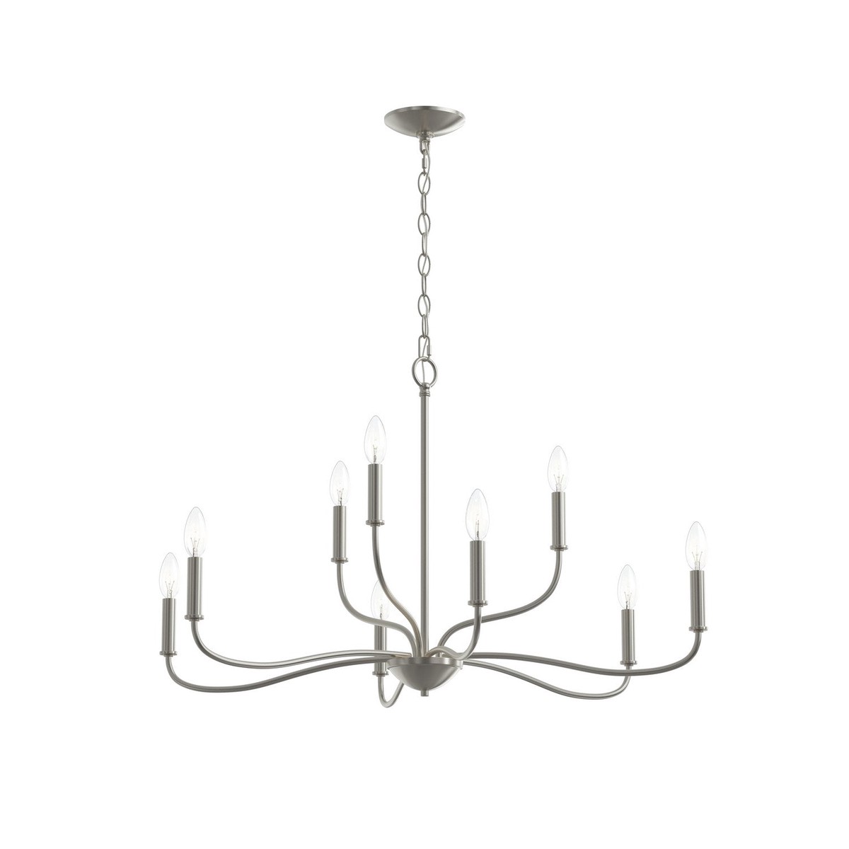 Ilia Nine Light Chandelier Brushed Nickel