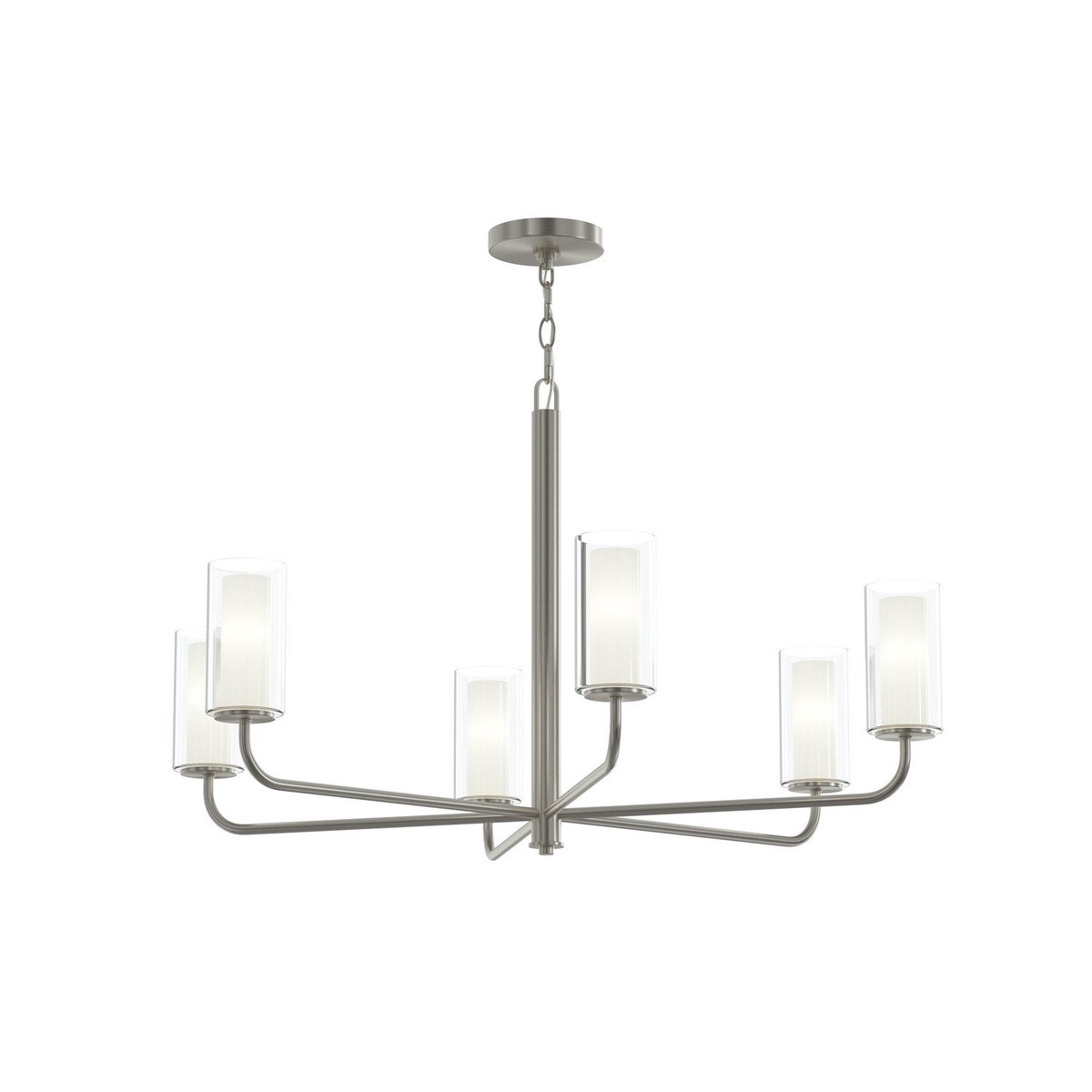 Mack Six Light Chandelier Brushed Nickel