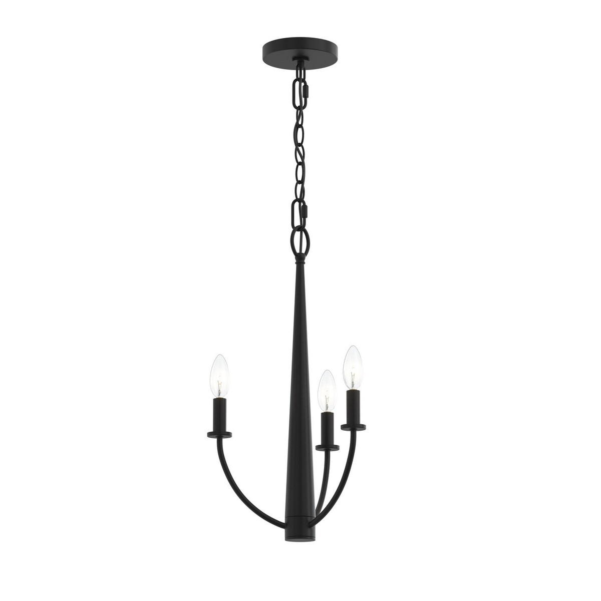 New Arrival Jheni Three Light Chandelier Matte Black