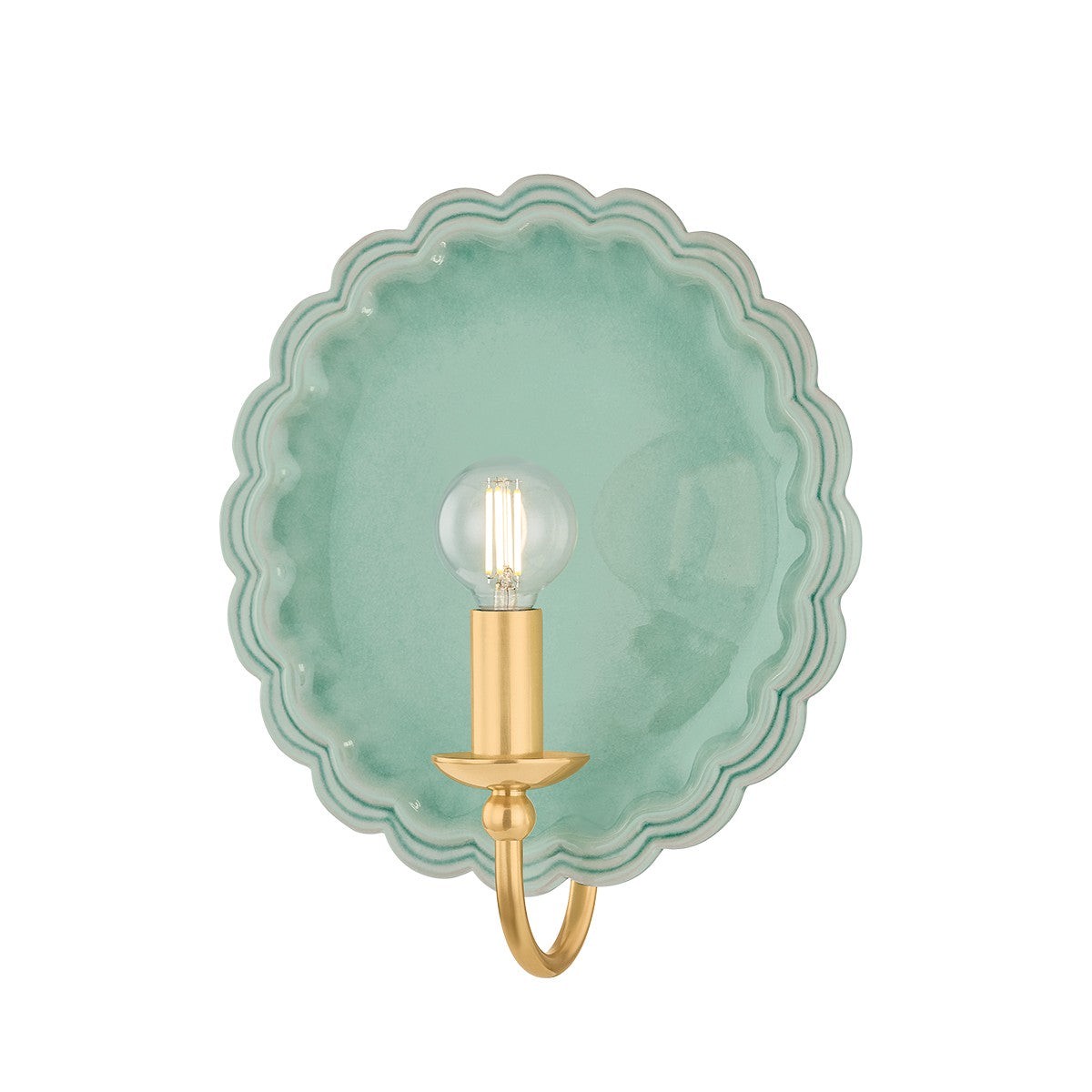 New Arrival Paulette One Light Wall Sconce Aged Brass