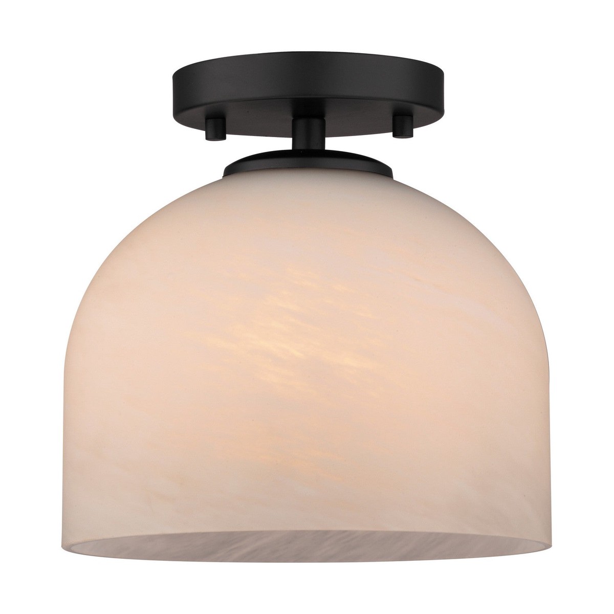 New Arrival Shelby One Light Semi-Flush Mount Matte Black