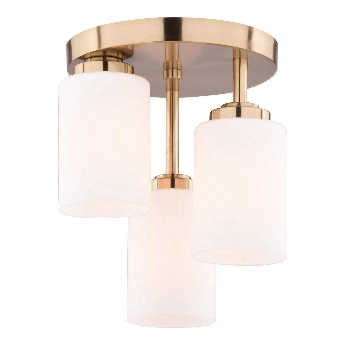 Park Ridge Three Light Flush Mount Champagne Gold