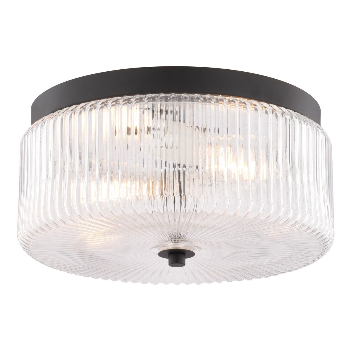 Riverside Two Light Flush Mount Matte Black