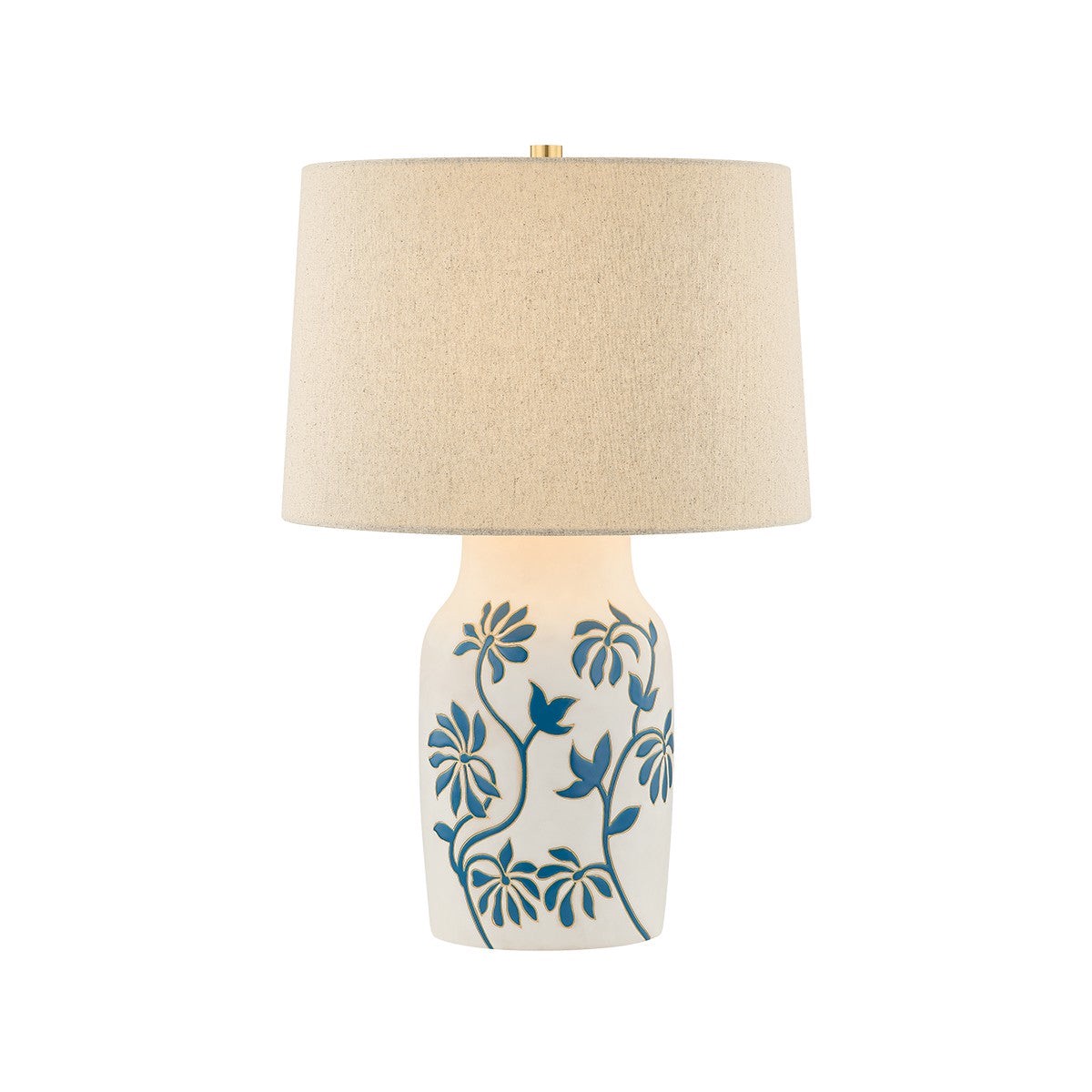 Yazmeen One Light Table Lamp Aged Brass