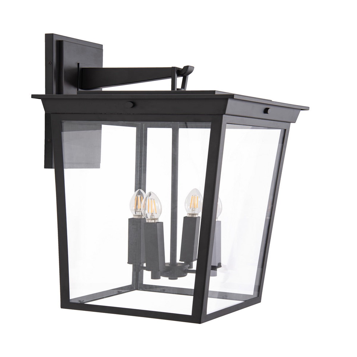 Duncan Four Light Outdoor Wall Lantern Textured Black