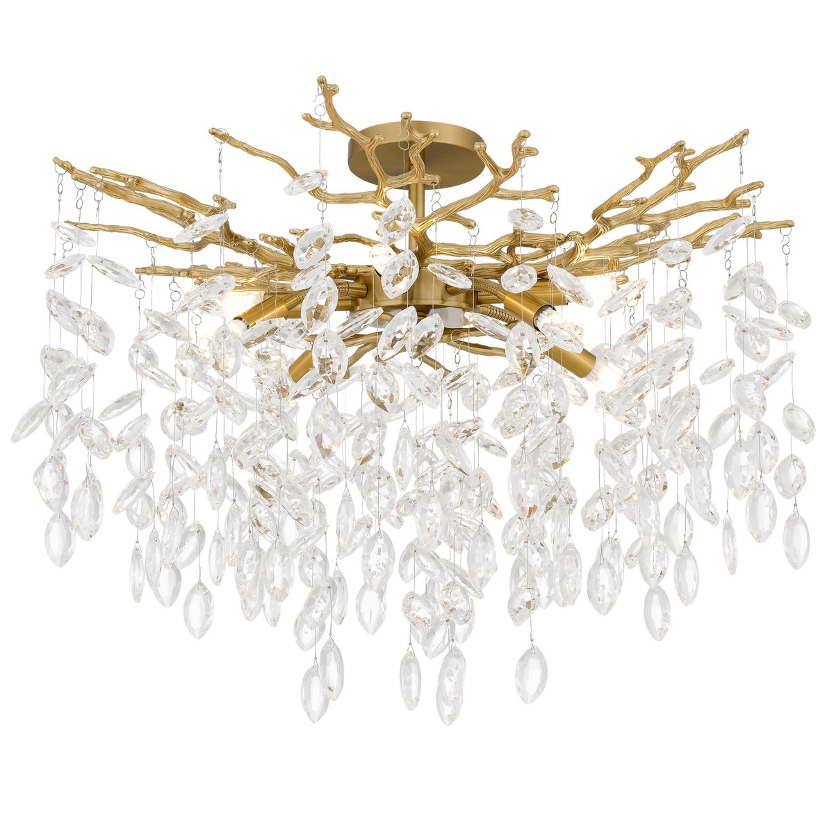 Isobel LED Semi-Flush Mount Brushed Gold