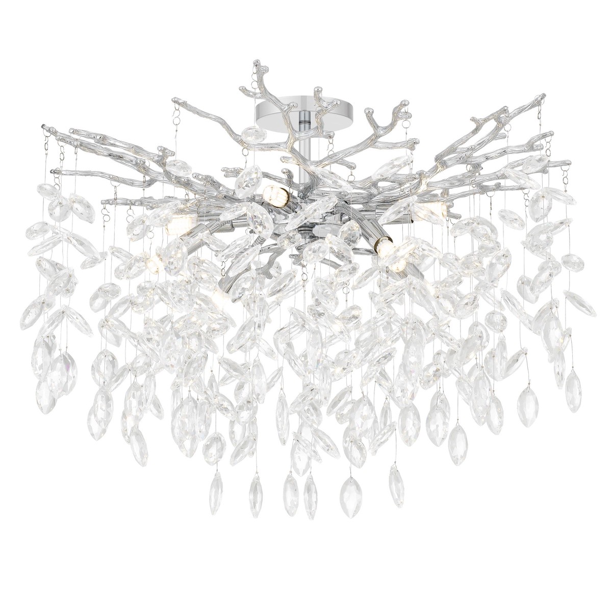 Isobel LED Semi-Flush Mount Polished Chrome