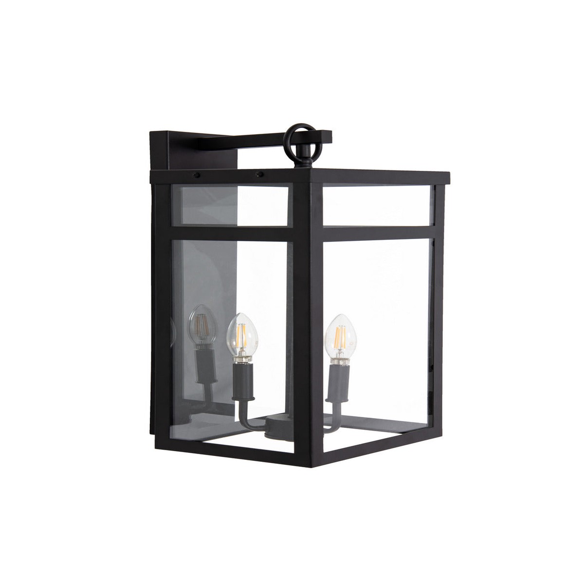 O'Neal Three Light Outdoor Wall Lantern Textured Black