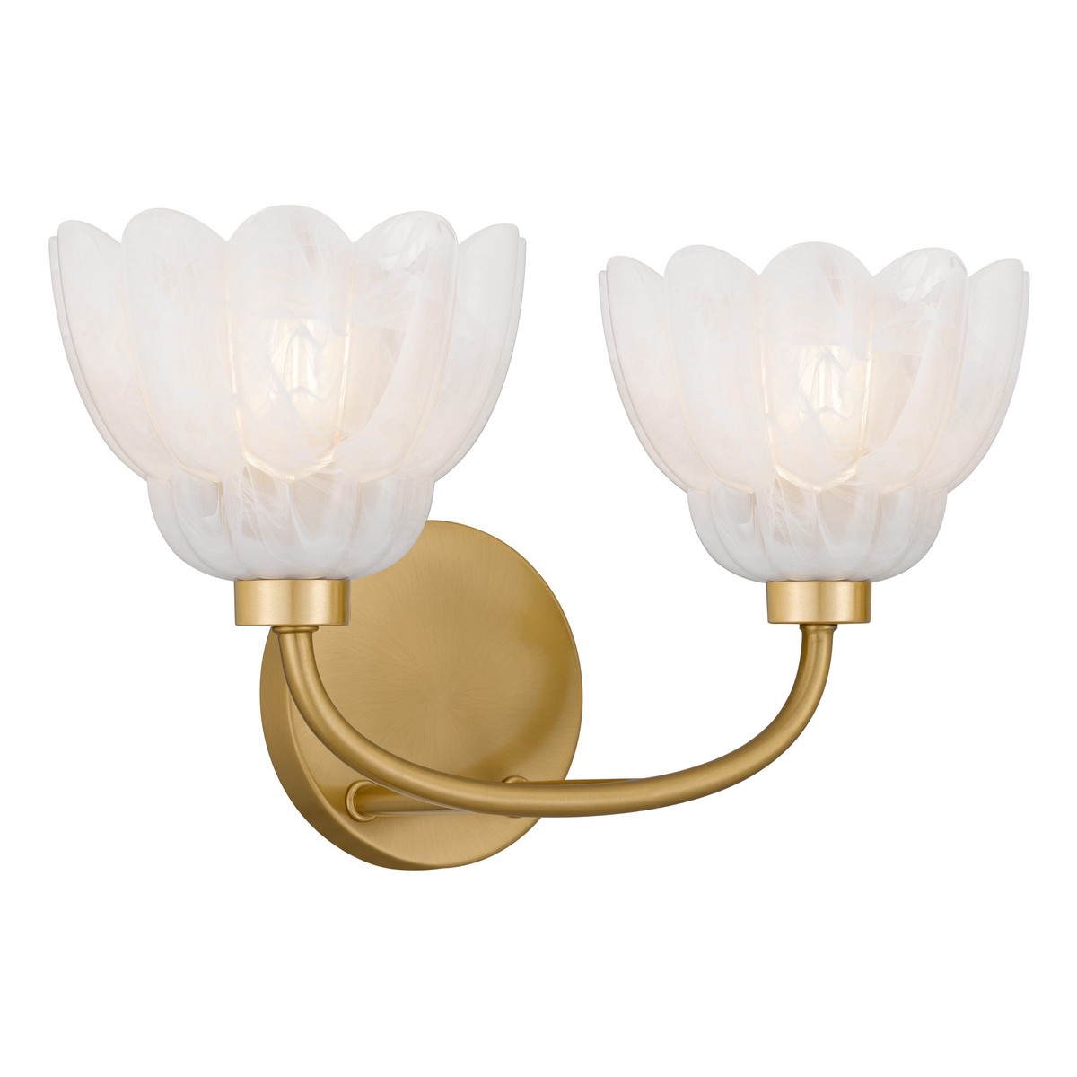 Whitecap Two Light Vanity Brushed Gold
