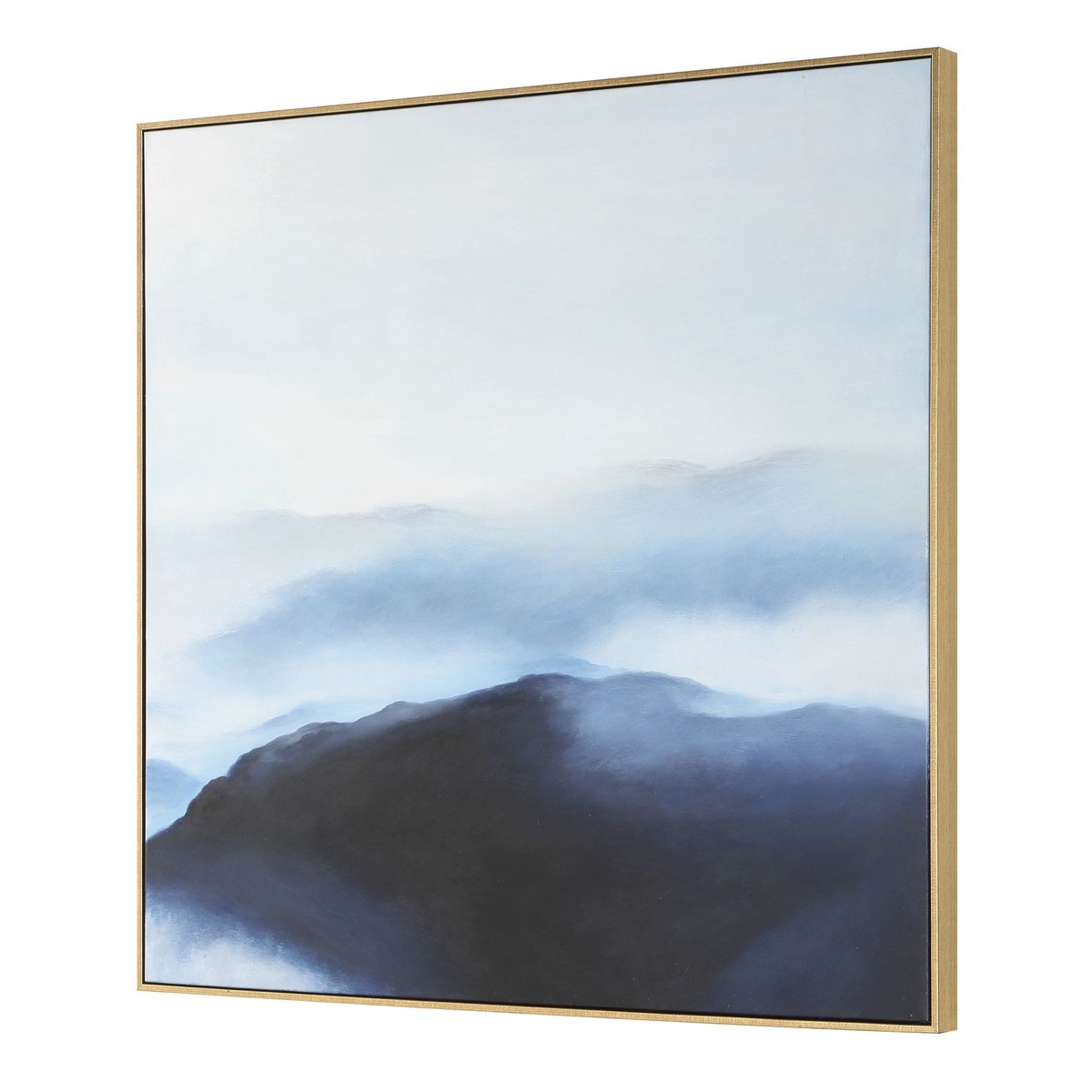 Cold Shoulder Landscape Painting Dark, Gray
