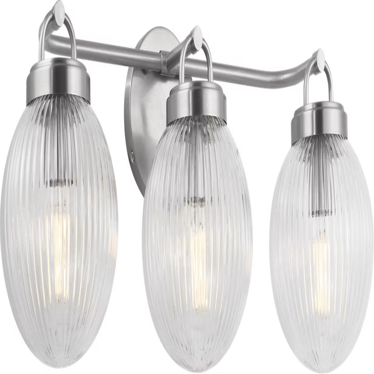 Preston Three Light Vanity Brushed Nickel