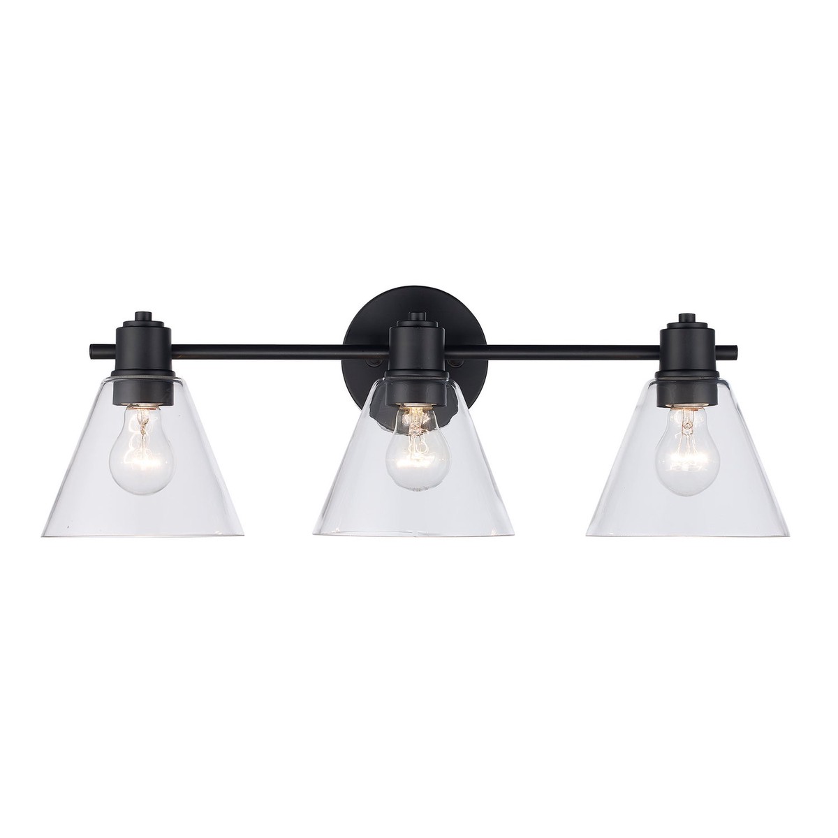 Trending Now Three Light Vanity Black