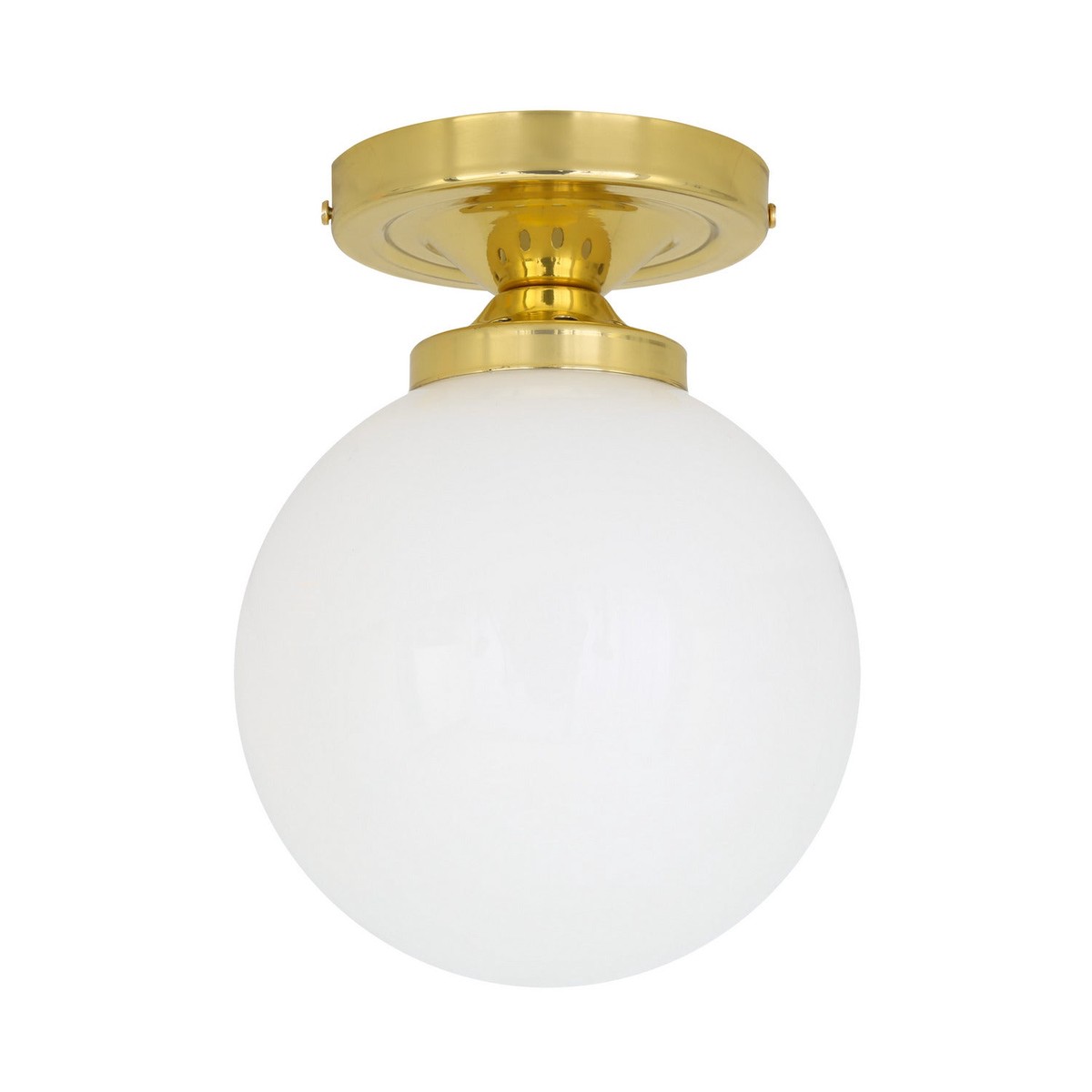 Yaounde One Light Flush Mount Polished Brass