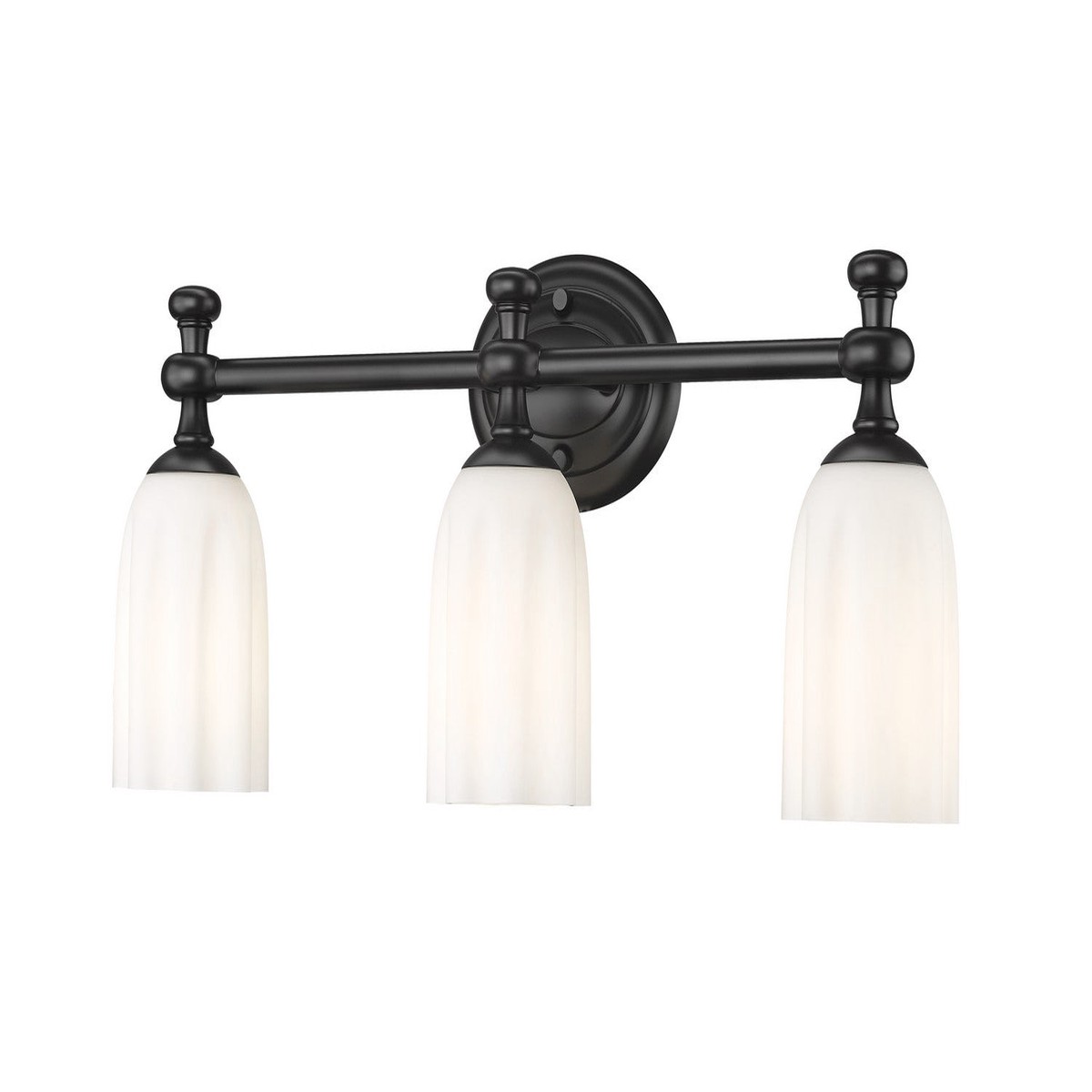 Orion Three Light Vanity Matte Black