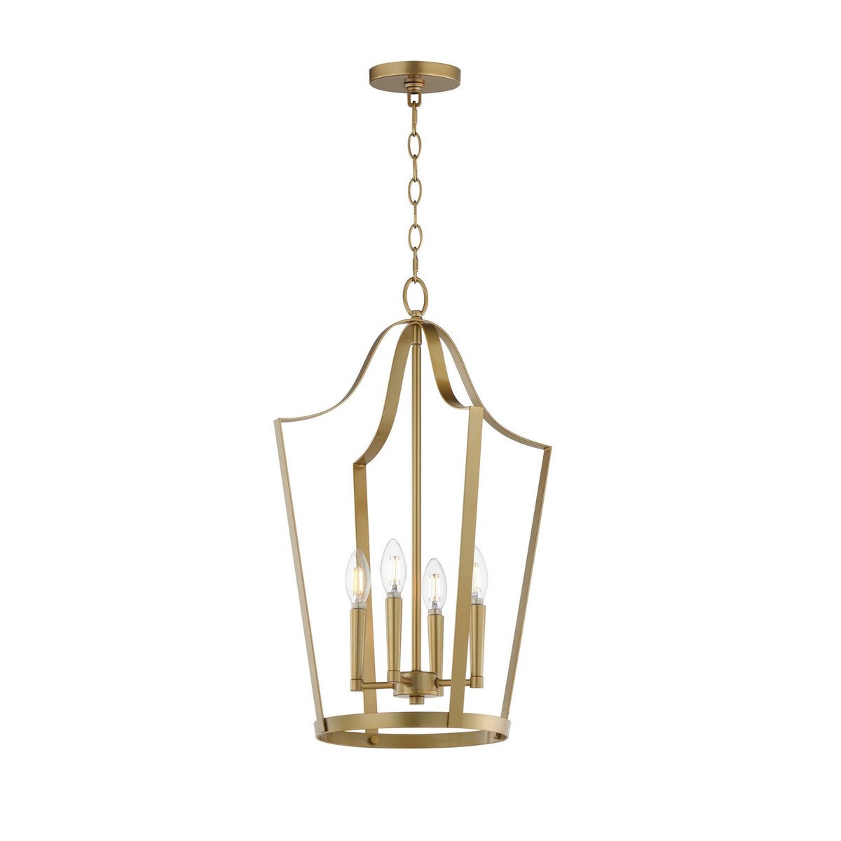 Arden Four Light Pendant Natural Aged Brass