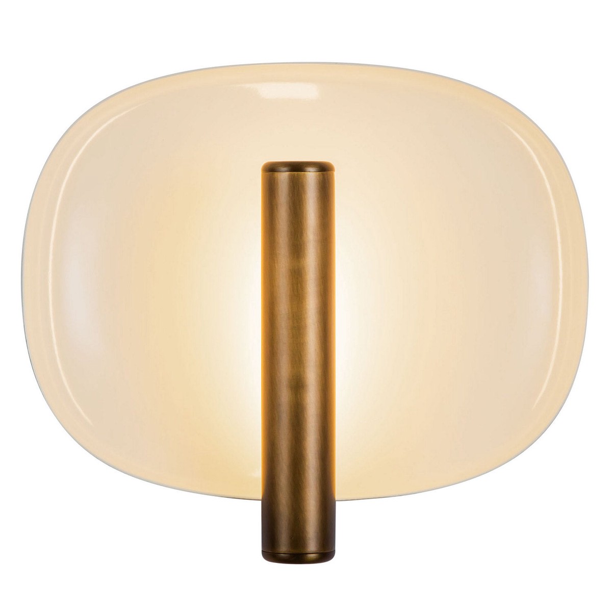 Lustre LED Wall Sconce Pearl White/Vintage Brass