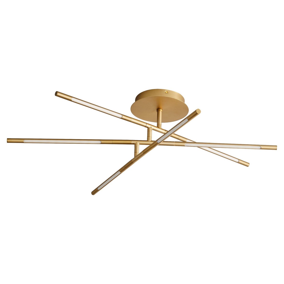 Palillos LED Ceiling Mount Aged Brass