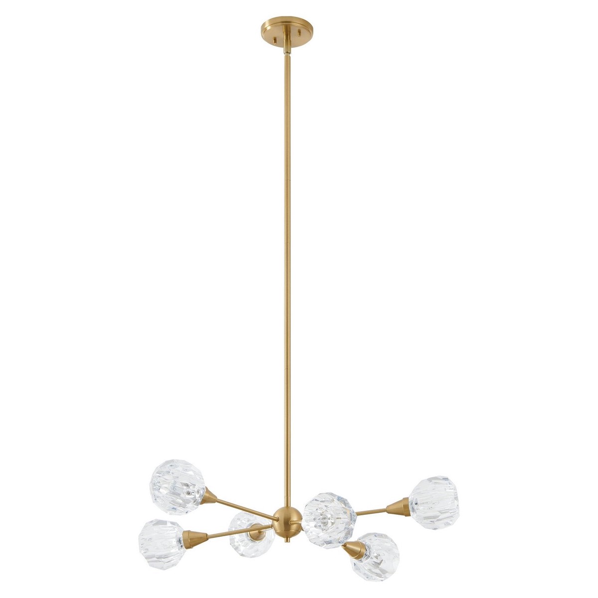 Helena Six Light Pendant Brushed Gold