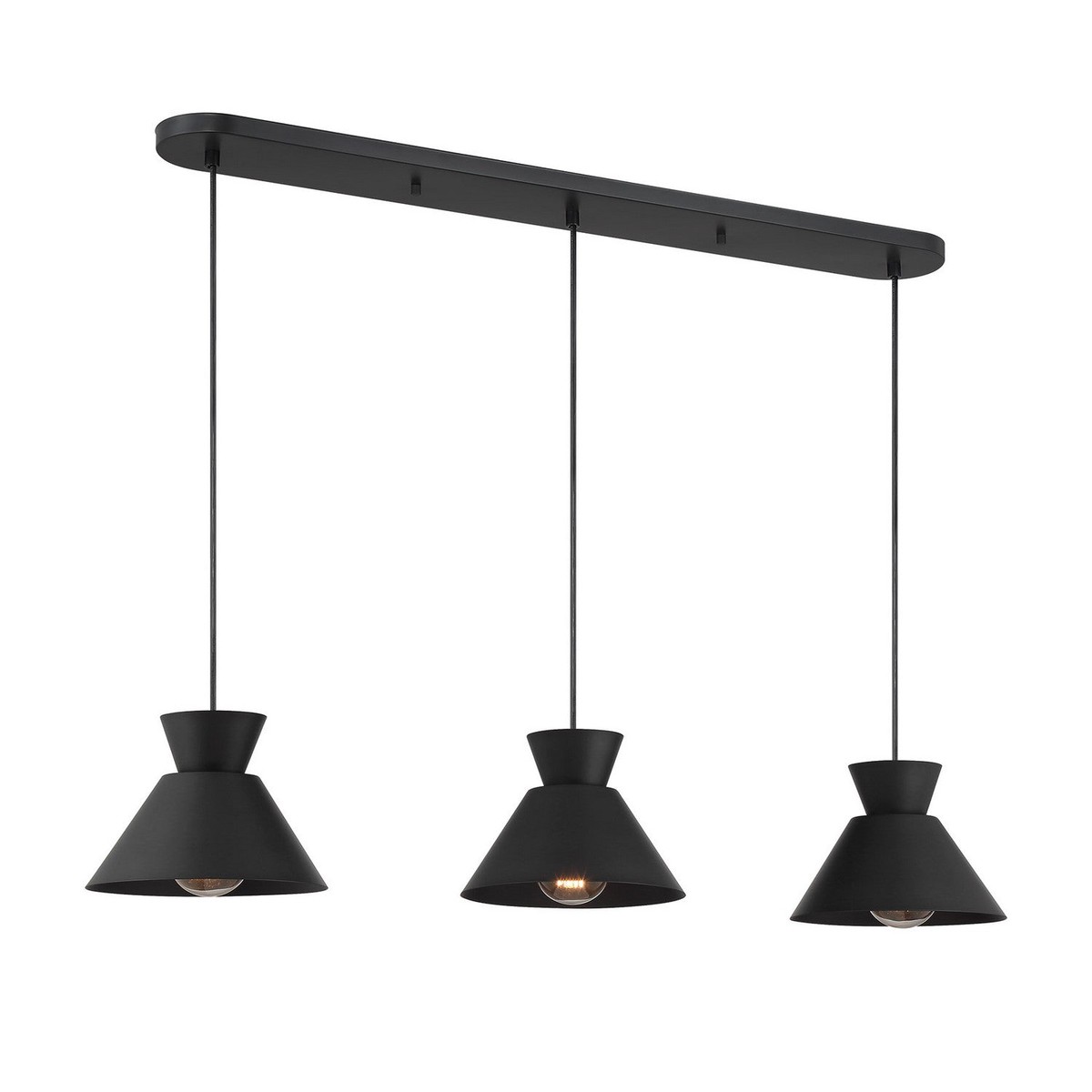 Meridian Three Light Linear Chandelier