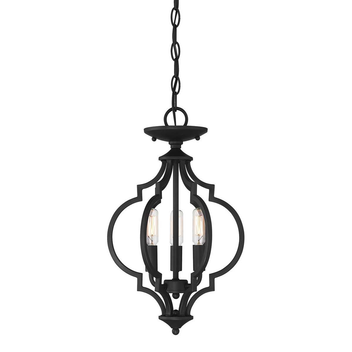 Meridian Three Light Semi Flush Mount