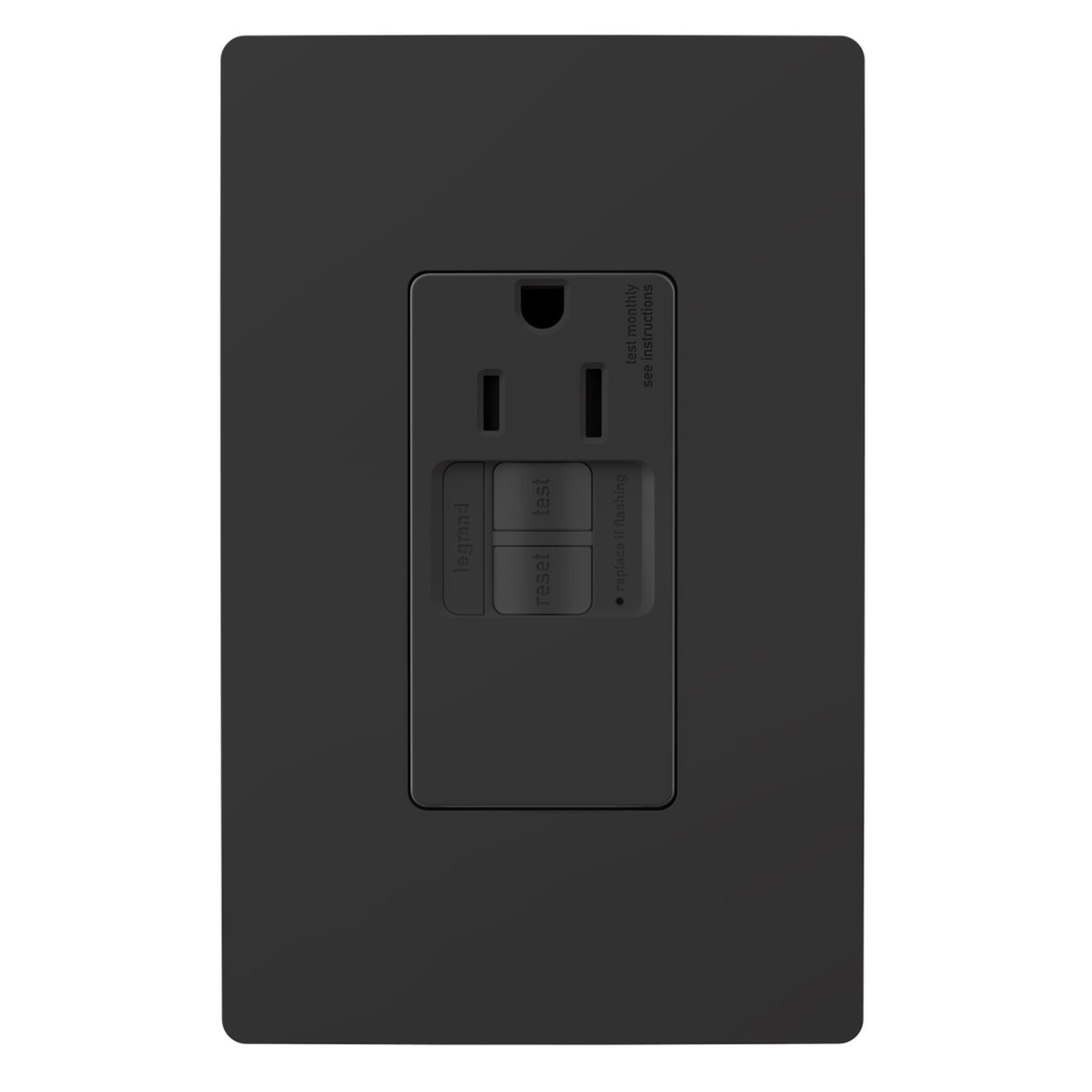 radiant Tamper-Resistant 15A Simplex Self-Test GFCI Receptacles with SafeLock Protection