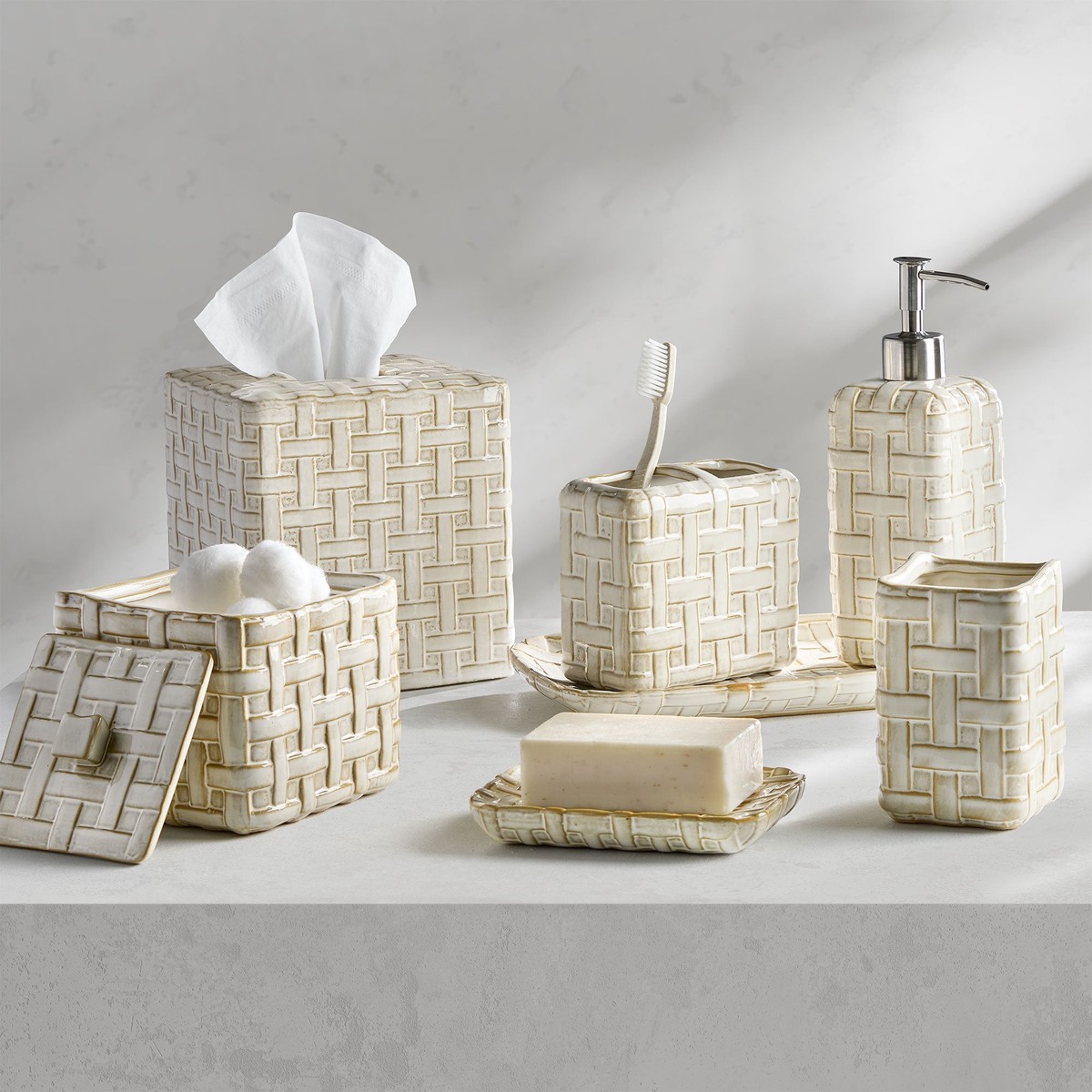 Cane Bath Accessories