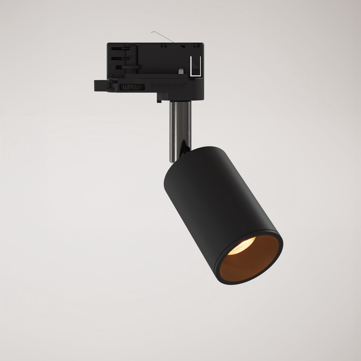 Adjustable Bispot Spotlight for track system - Black