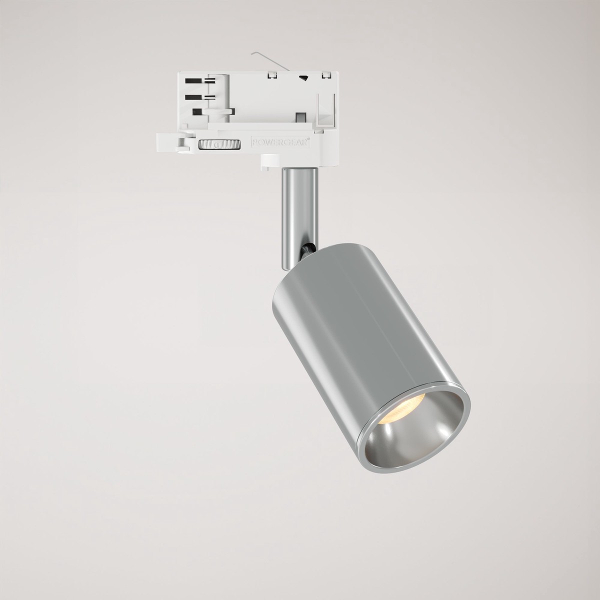 Adjustable Bispot Spotlight for track system - Chrome