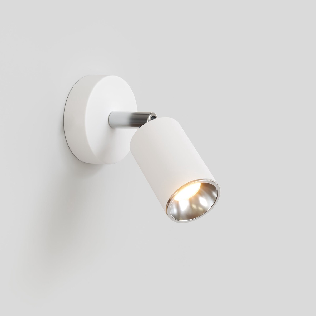 Adjustable GU10 Spotlight for wall or ceiling Bispot - Matte White / Chrome