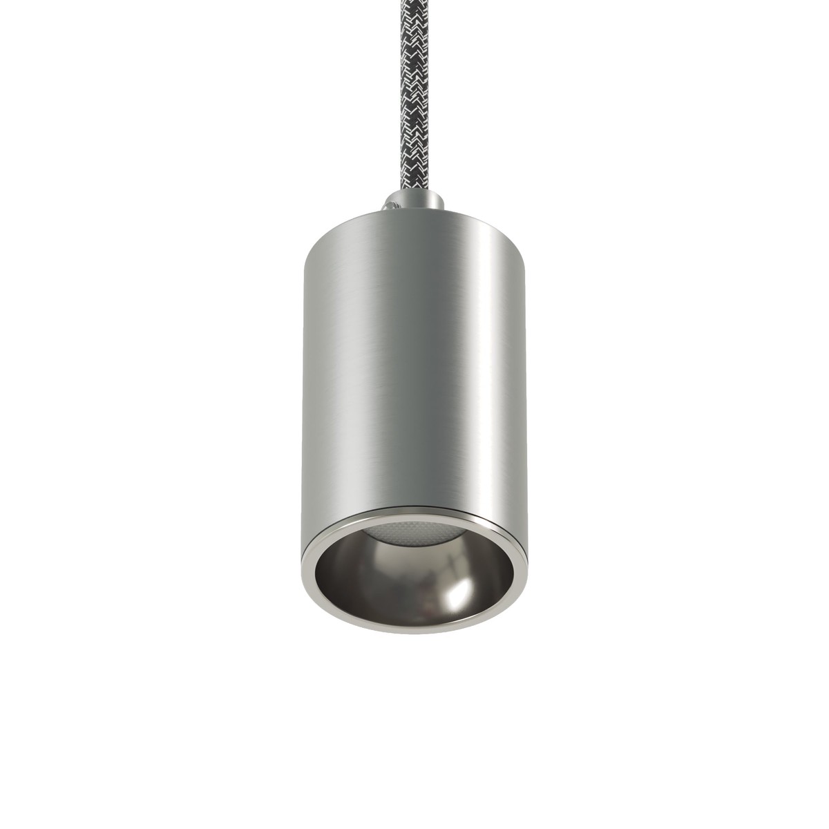 GU10 LED Bispot Spotlight - Satin Titanium / Chrome