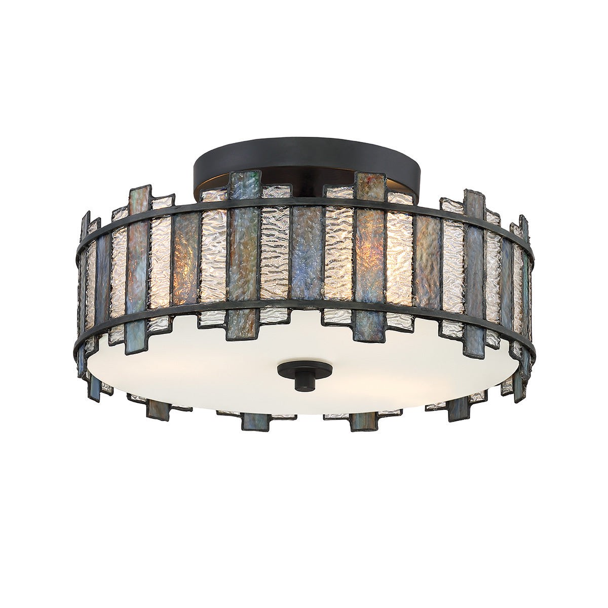 Elstead Sentry SemiFlush Ceiling Light