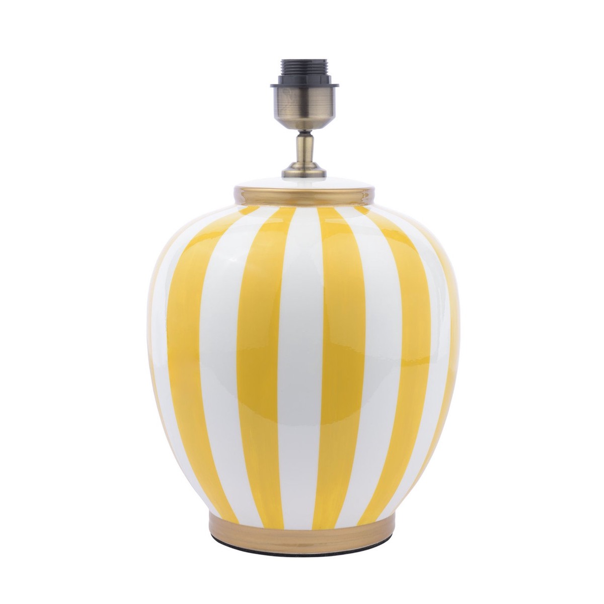 Circus Table Lamp Yellow and White Base Only