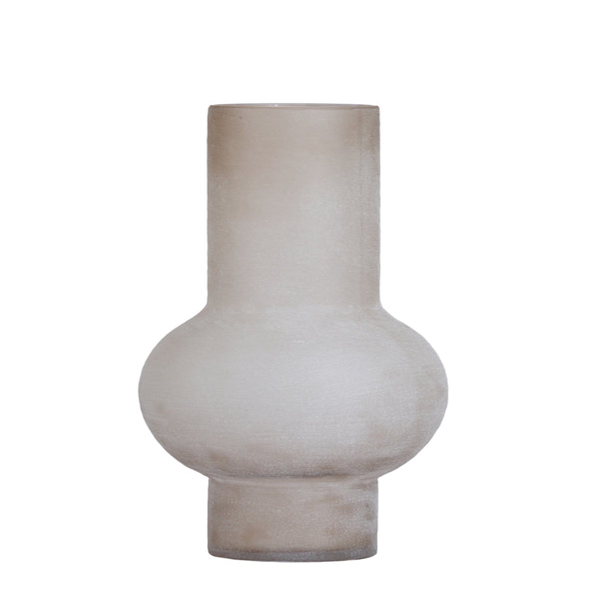 Lazaro Glass Matt Light Brown Vase