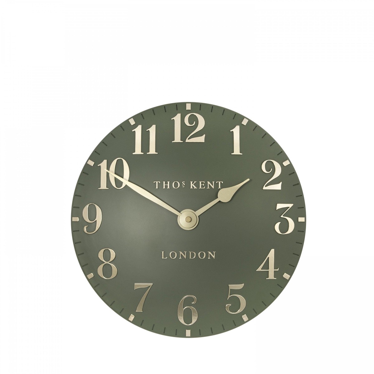 Arabic Wall Clock Lichen Green 12in