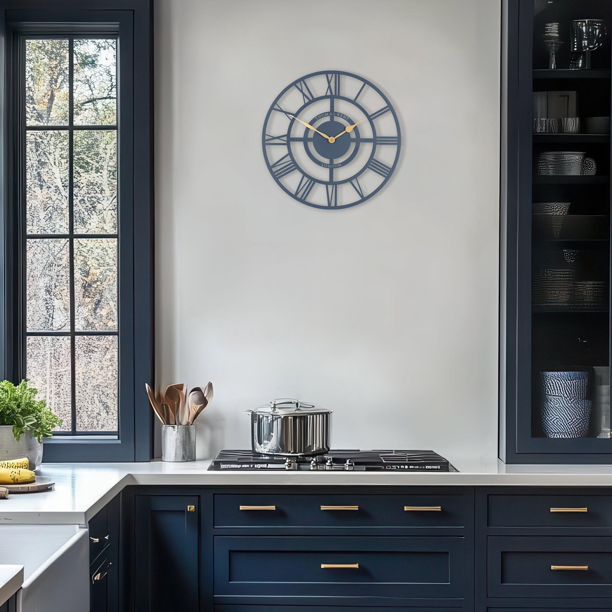 Bright Star Wall Clock Deep Sea 16in