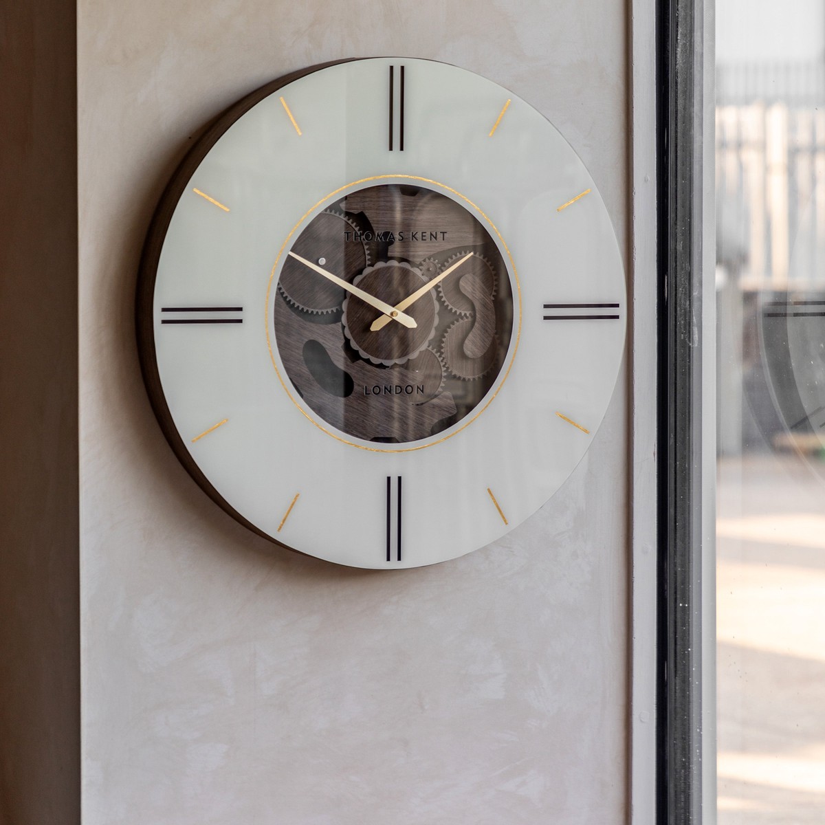 Cogger Wall Clock Dark Walnut 60cm